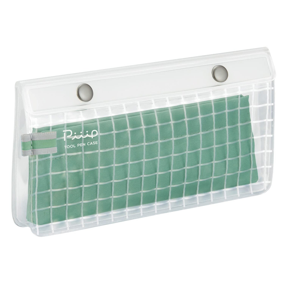 Kokuyo F-VBF241-5 Pencil Case, Tool Pen Case, Peep, Flat Type, Sage Green