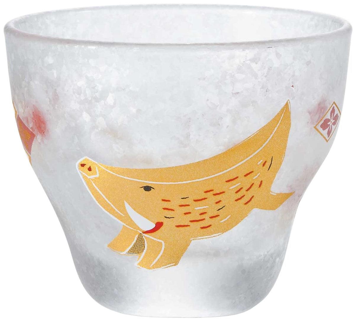 Aderia 6025 Sake Cup, Double Zodiac Pig 3.4 fl oz (90 ml), Inoguchi/Ochoko/Sake Glass, Made in Japan, Presentation Box, Birthday Gift