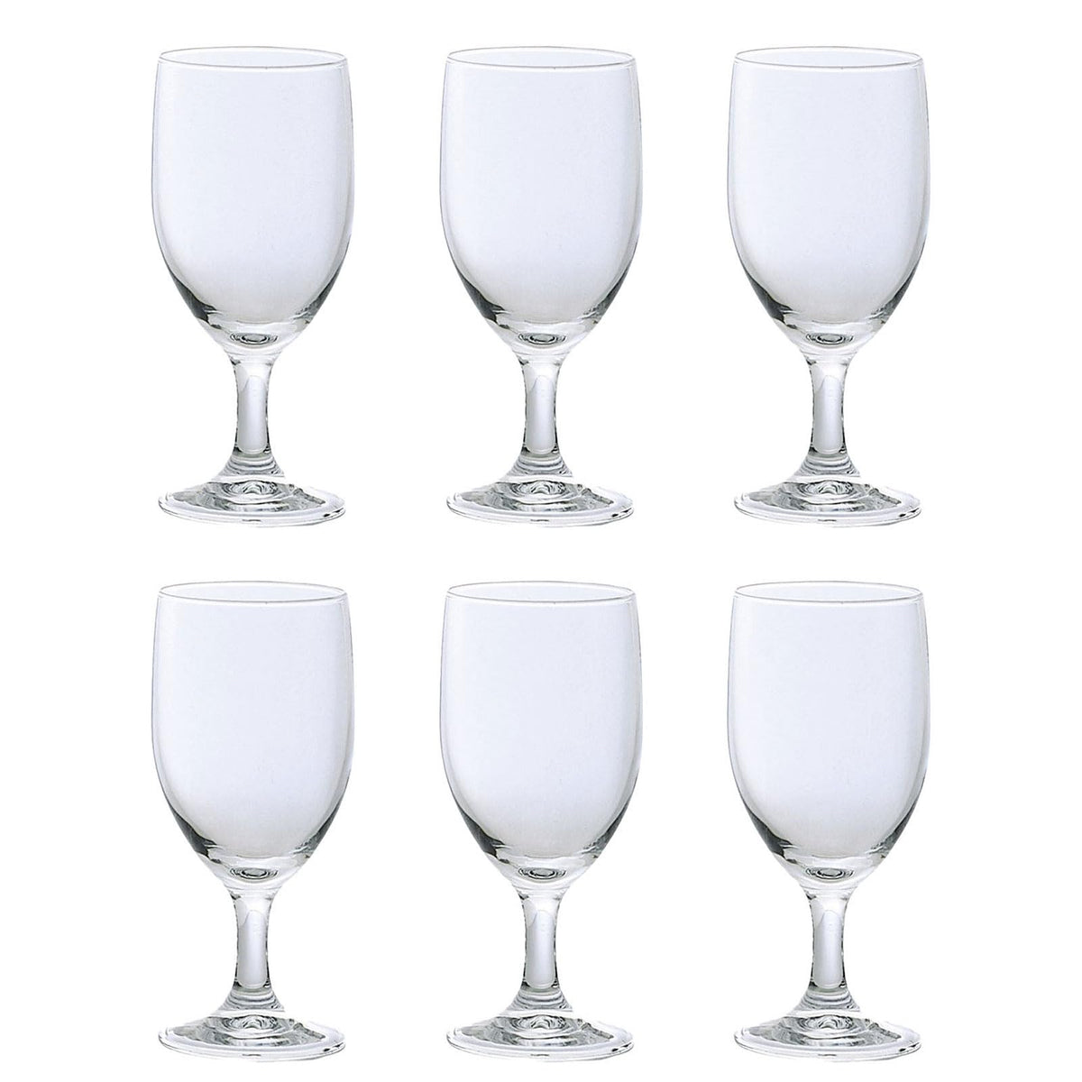 ADERIA 638 Glass Goblet Clear, 9.4 fl oz (295 ml), H AX Plush, Set of 6, Made in Japan