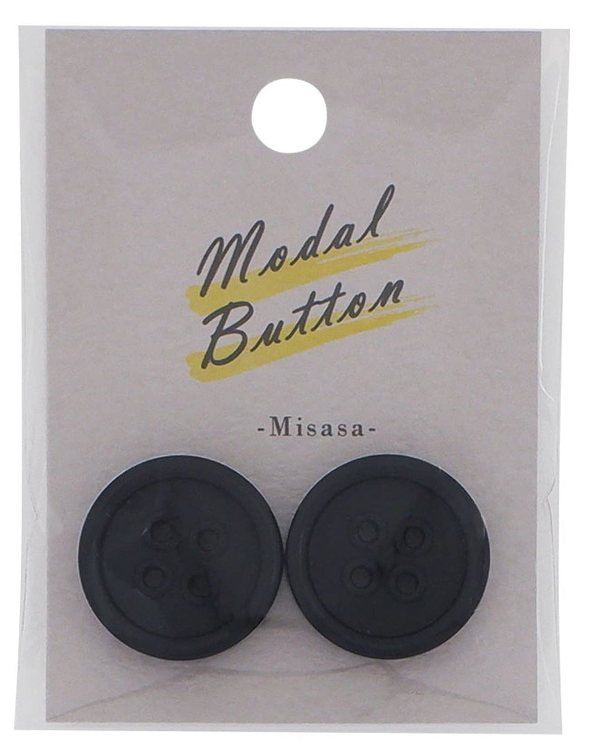 Misasa MB556 Jacket Buttons, 0.9 inches (23 mm), Pack of 2, Col. Black