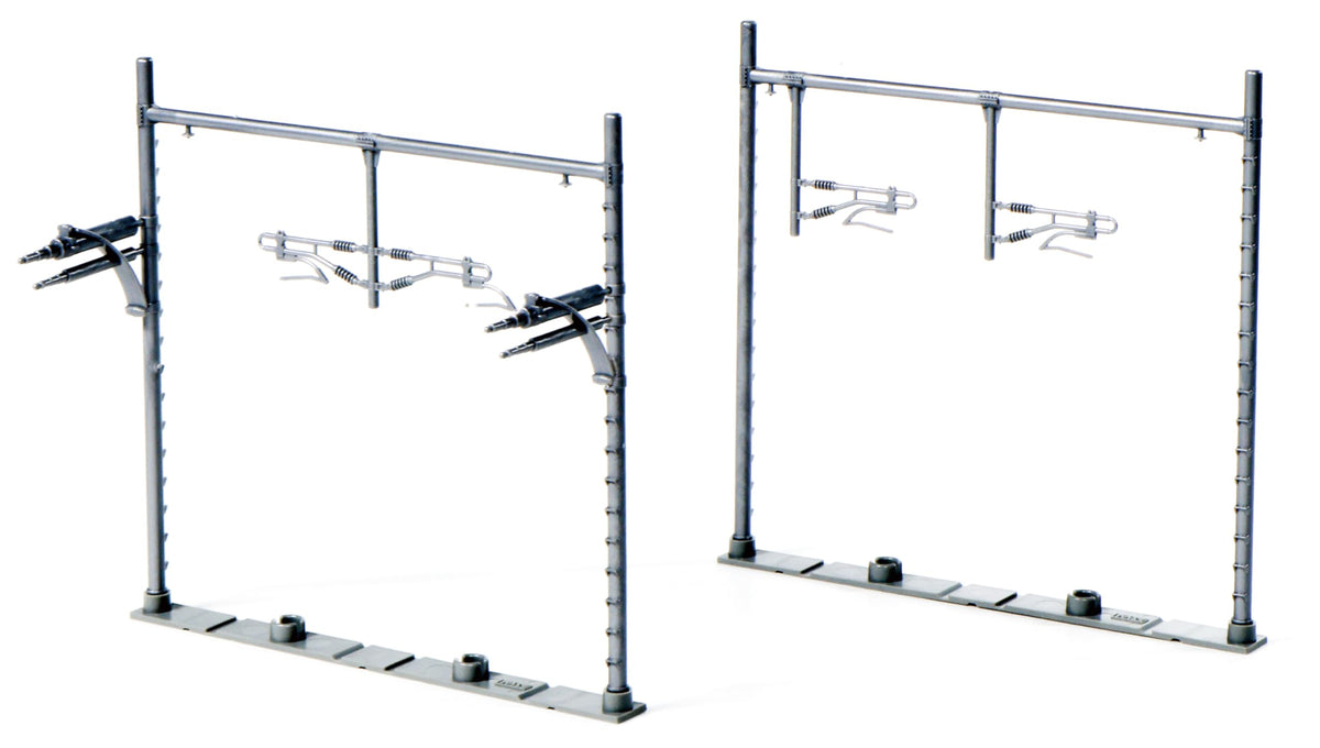 KATO N Gauge 23-067-1 23-067-1 Double Track Wide Steel Tube Beam Line Pole Ash, 12 Pieces