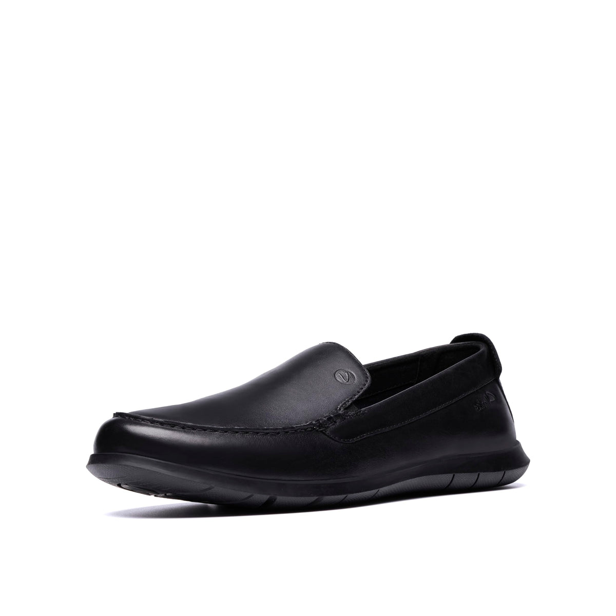 Clarks Flexway Step Men's Loafer, Black, Smooth, 9.6 inches (24.5 cm)