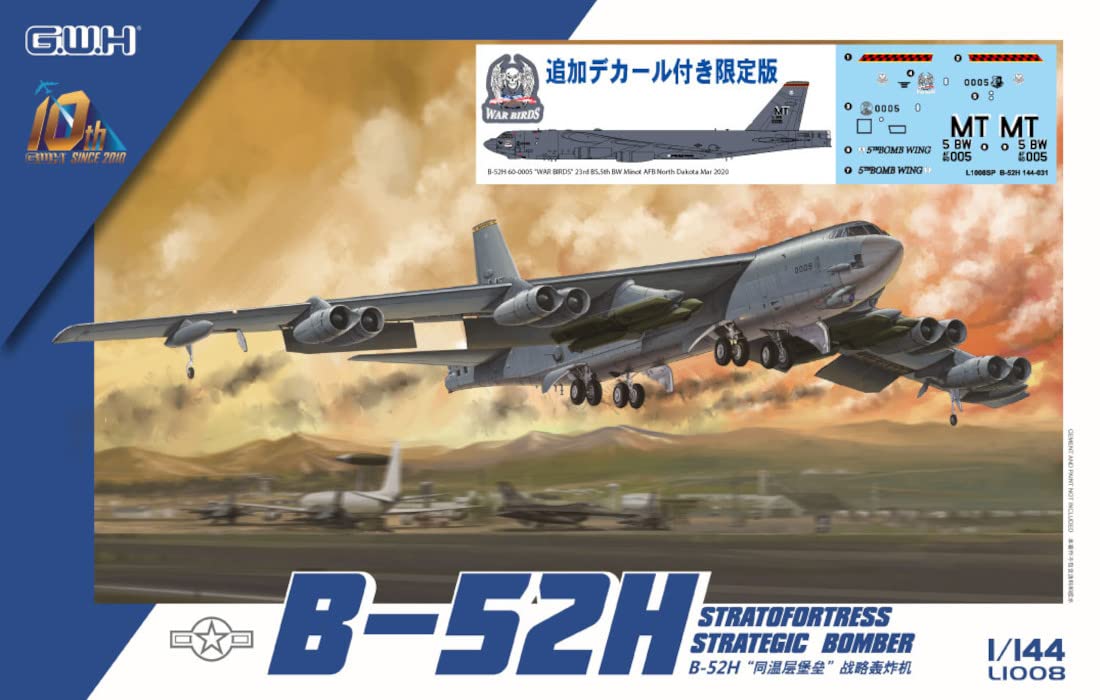 Great Wall Hobby 1/144 US Navy B-52H Strategic Bomber Special Marking Plastic Model L1008SP Molded Color