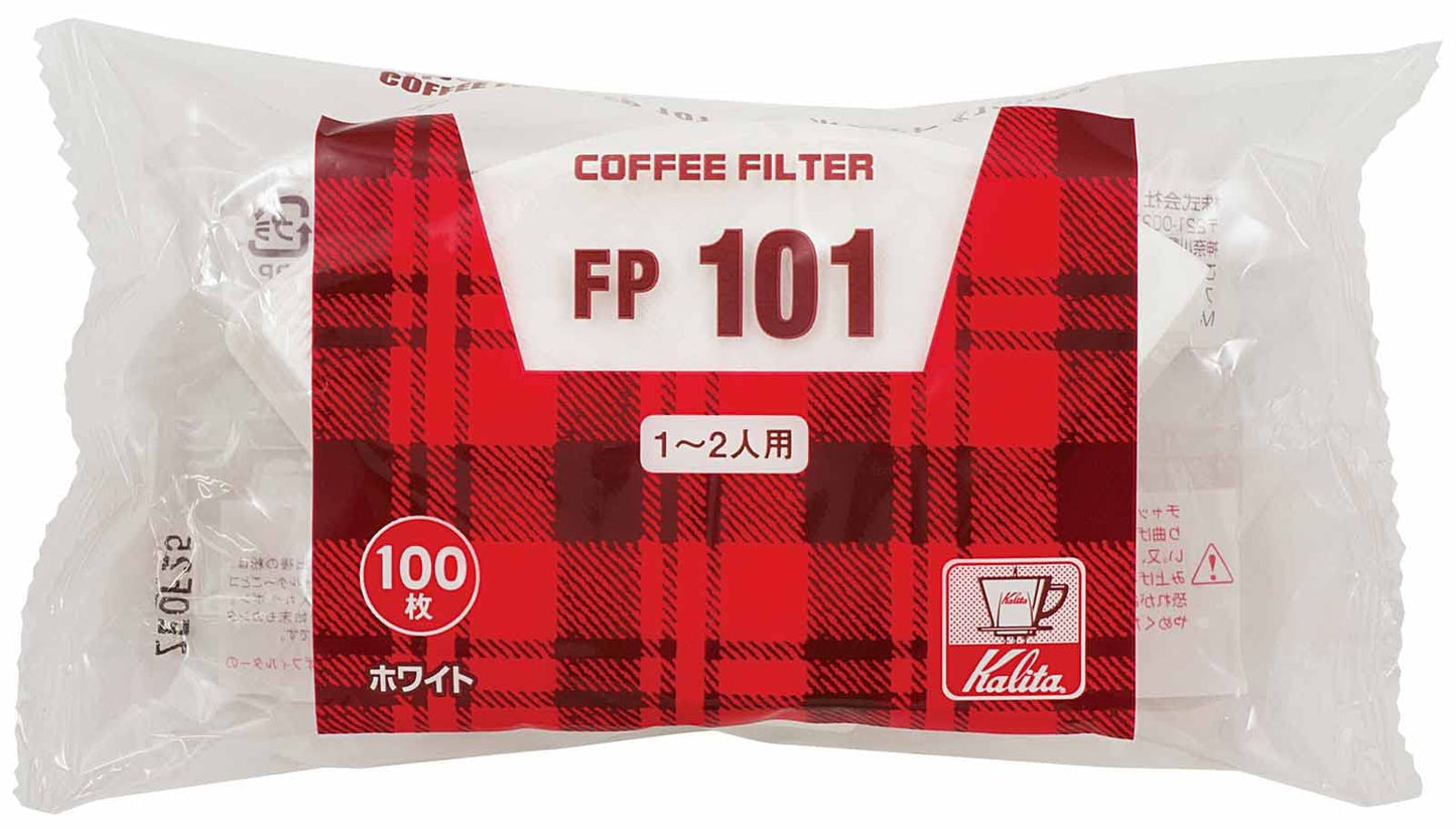 Kalita #11109 FP101 Filter Paper, For 1-2 People, 100 Sheets, White
