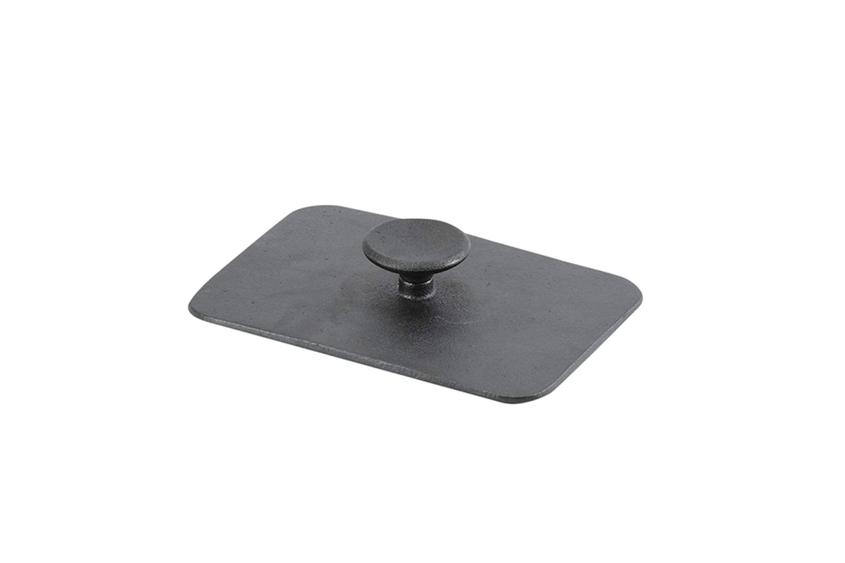 Pearl Metal HB-5497 Meat Press, Square, Cast Iron, 7.1 x 4.9 inches (18 x 12.5 cm), Sprout, Black