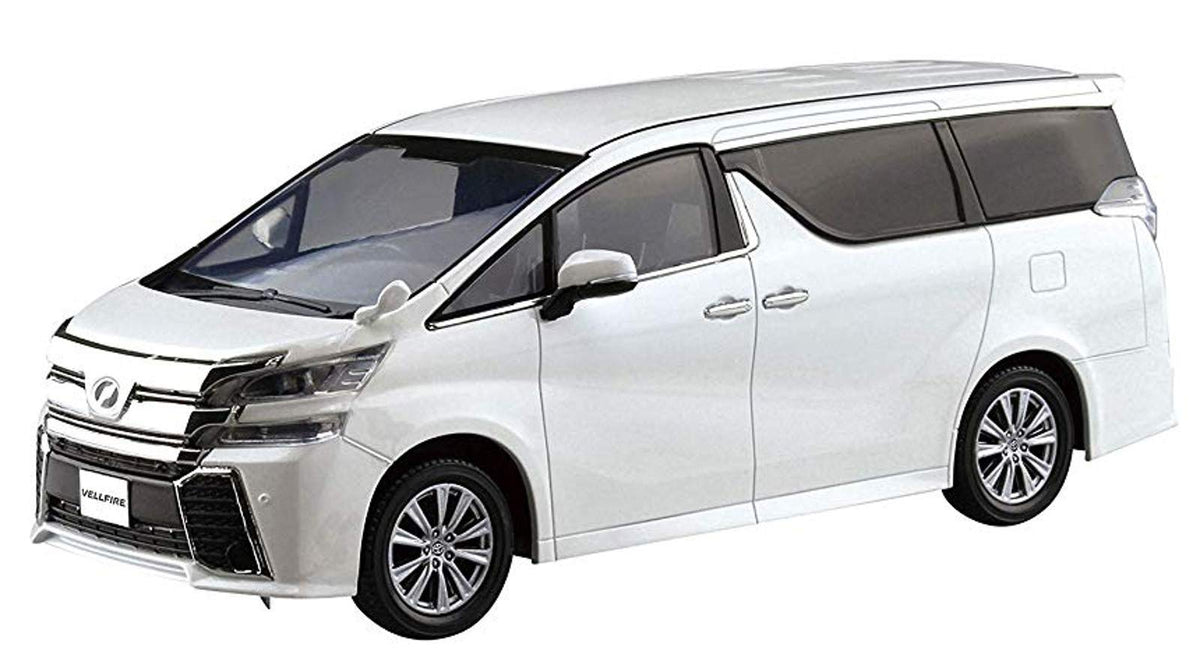 Aoshima Bunka Kyozai 1/32 The snap kit Series Toyota Vellfire White Pearl Crystal Shine-Painted Plastic Model 04A