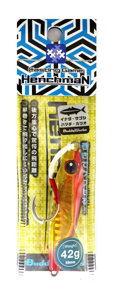 BuddyWorks Metal Jig Lure, Hentchman 1.5 oz (42 g), WRG Wild Akakin