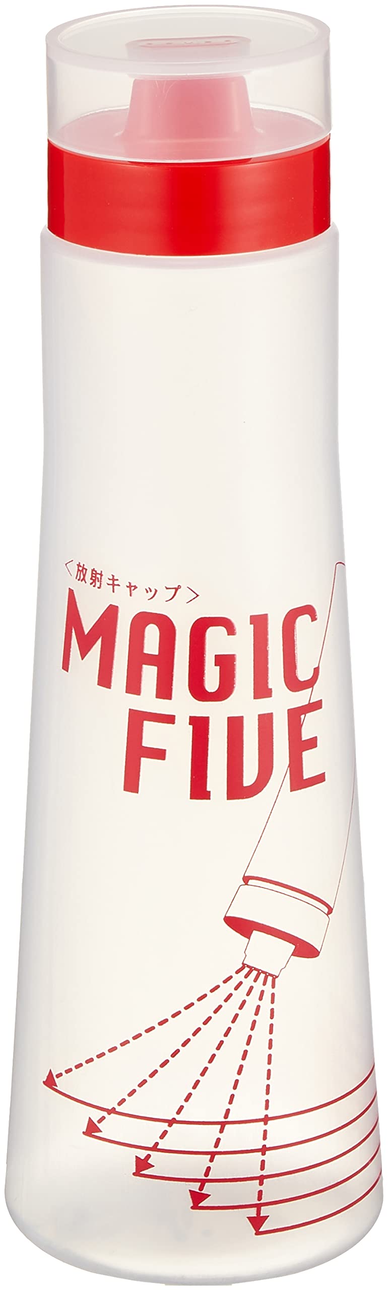 遠藤商事 Endo Shoji BDI401 Magic Five Condiment Container, Red, 16.9 fl oz (500 cc), Commercial Use, Dispenser