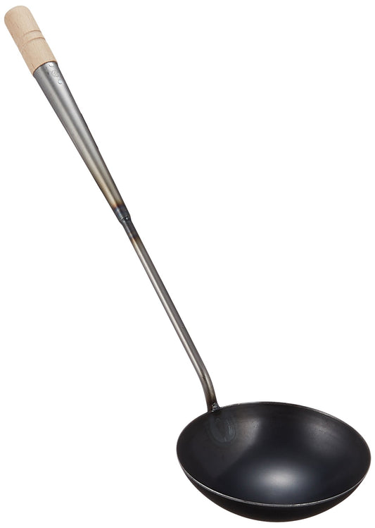 Endoshoji TKG ATY12001 Chinese Ladle, Large, Outer Diameter x Handle Length 5.0 x 13.8 inches (128 x 350 mm), Capacity Estimated 11.8 fl oz (300 cc), Grease Becomes More Easy to Use, Iron, Commercial