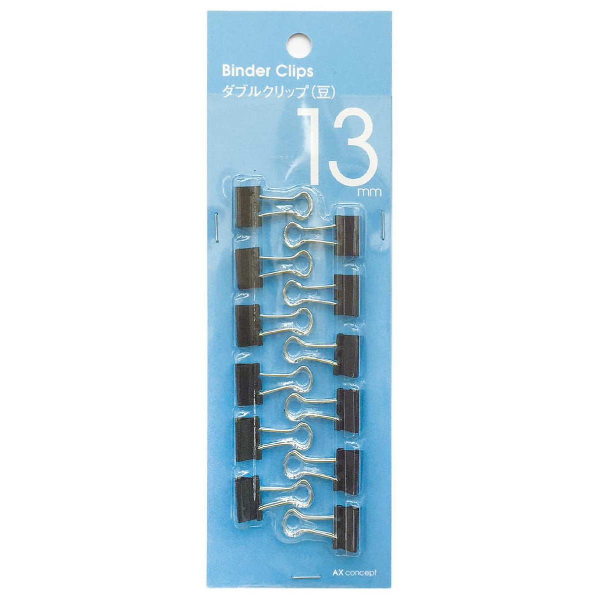 Ehime Shiko AX Corporation K-CB13B-2P W Clip Beans, Pack of 12, Black, 2 Pack