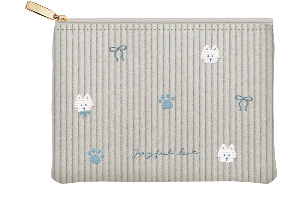 Q-LiA 09231 Joyful Bit Coolier Pouch, Flat Pouch, Cat