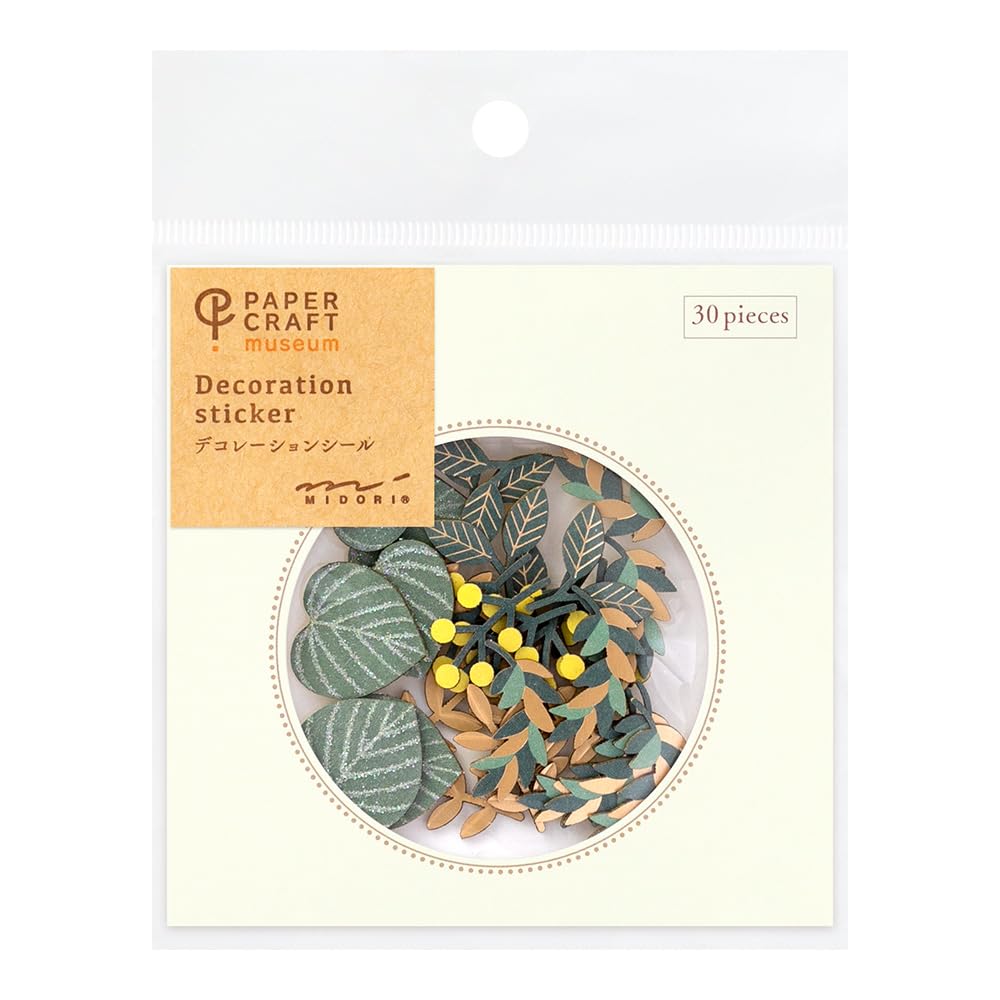 Papercraft Museum Flake Seal Decoration [Leaves Pattern] 82522006