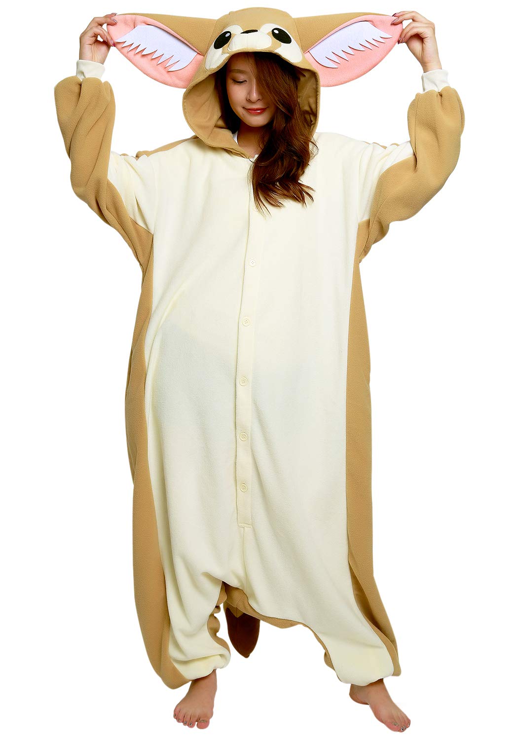 SAZAC Fennec Fox Kigurumi - Onesie Jumpsuit Halloween Costume
