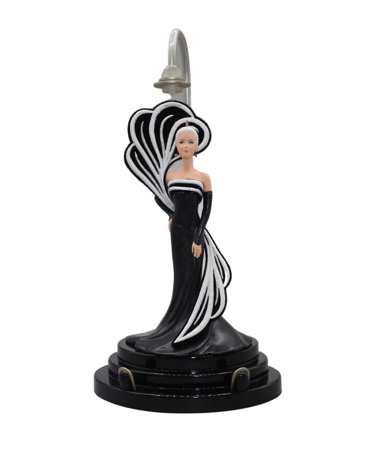 QHB6601 45th Anniversary Barbie 2pc (with lighted display stand) 2004 Hallmark Keepsake Ornament