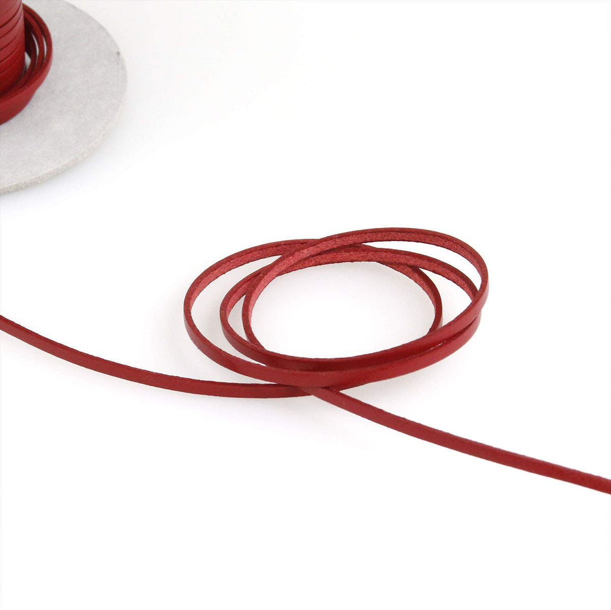 Nippon Cord Button Trading Genuine Leather Tanned Leather Tape 0.1 inch (3 mm) Width x 6.6 ft (2 m) Cut Cut