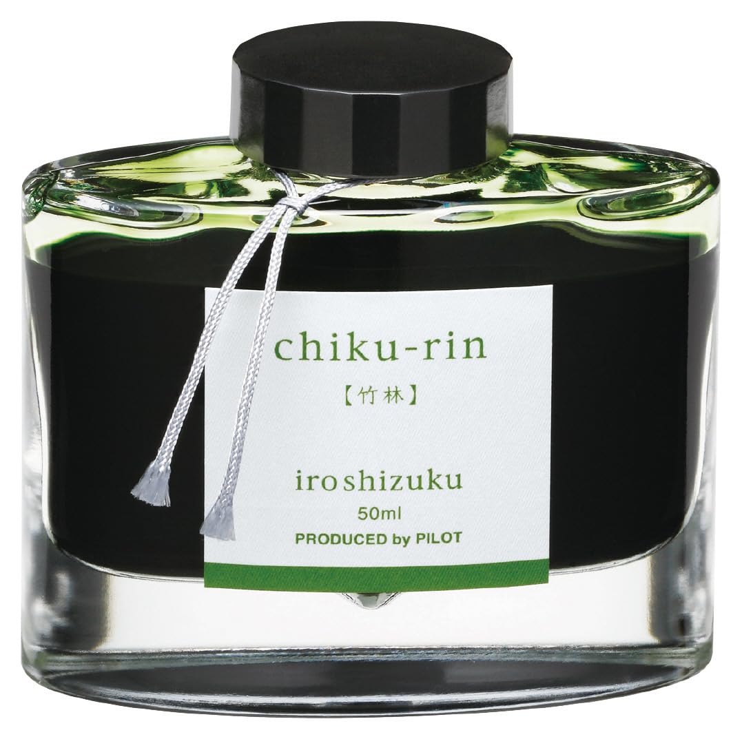 Pilot Iroshizuku Fountain Pen Ink - 50 ml Bottle - Chiku-rin Bamboo Forest (Yellow Green) (japan import)
