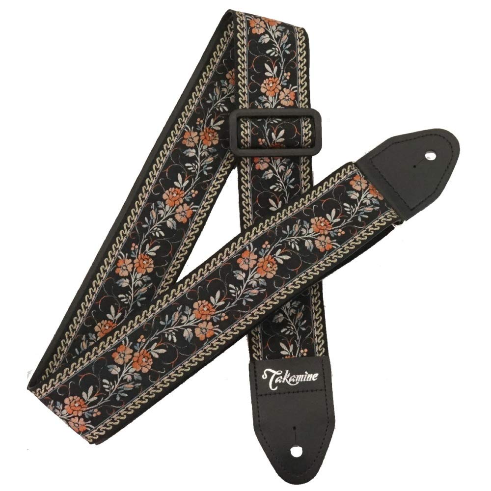 TAKAMINE TGS-6 BL guitar strap Floral