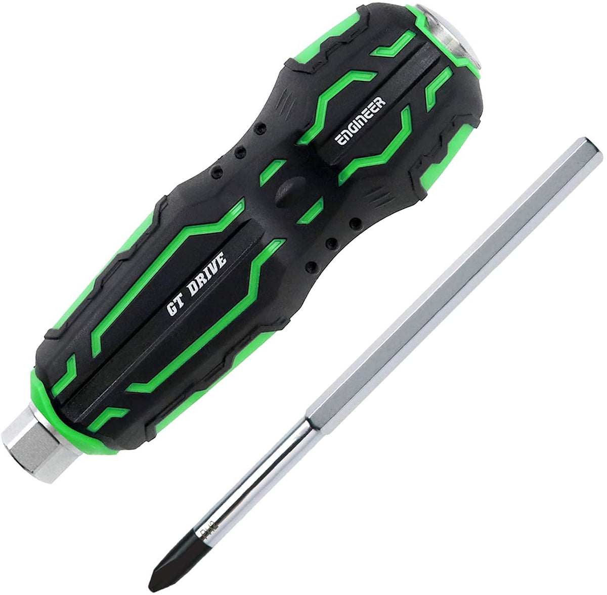 ENGINEER DZ-72 GT Drive Ball Grip Penetrating Screwdriver with Bolster and Go-Through Handle