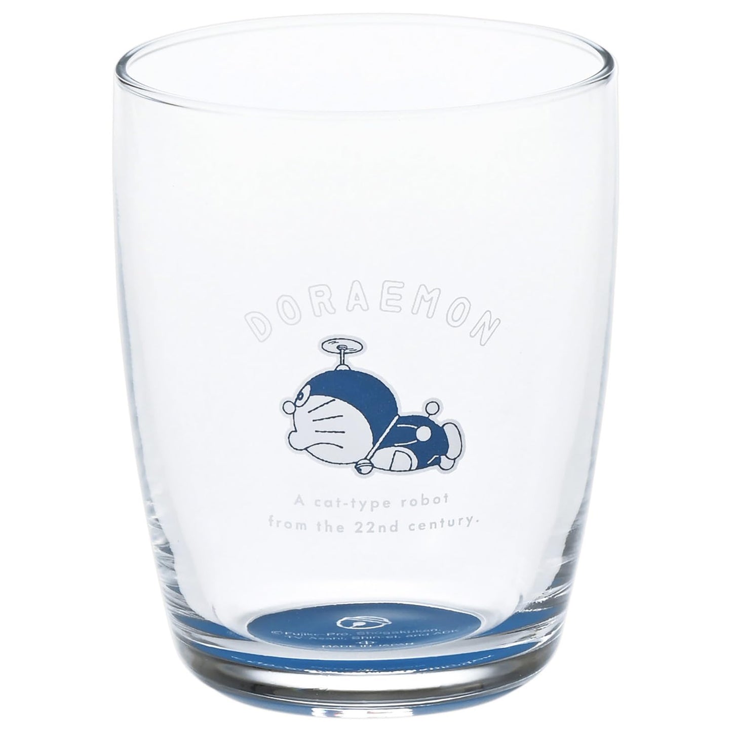 金正陶器(Kaneshotouki) Doraemon 011147 Glass, Glass, Tumbler, Cup, S, Approx. 9.2 fl oz (260 ml), Bottom Color, Indigo, Made in Japan