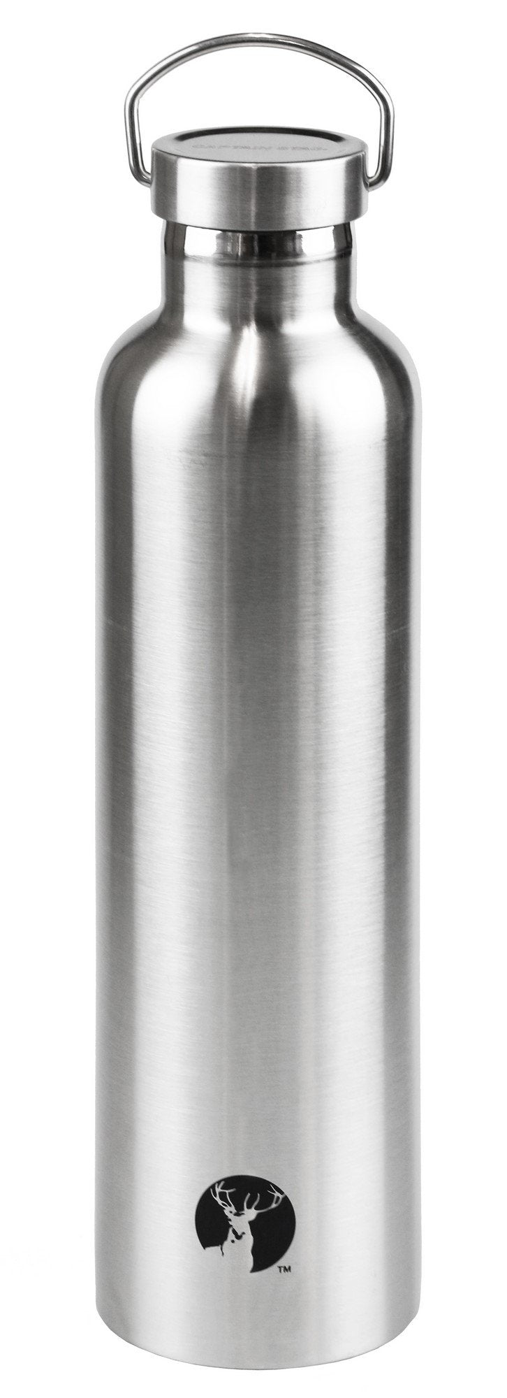 Captain Stag UE-3371 Sports Bottle, Direct Drinking, Double Stainless Steel Bottle, Vacuum Insulated, HD Bottle, 33.8 fl oz (1,000 ml), Silver, Outer Diameter 3.3 x Height 12.2 inches (84 x 310 mm)
