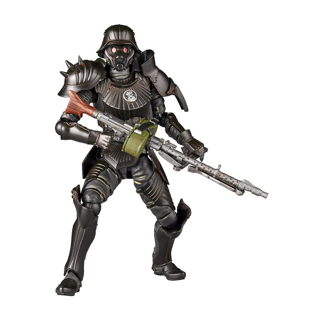 Kaiyodo Takeya-Style Freely Figurine, Protective Gear, 34 Years Special Increased Armor, Black Version, Total Height Approx. 5.9 inches (150 mm), Non-scale, PVC & ABS, Painted Action Figure