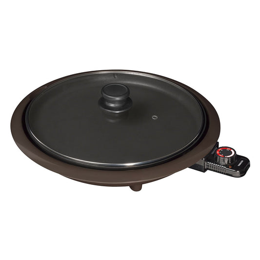 Yamazen Electric Countertop Hot Plate HG-T1301T, Modern, Stainless Steel, 3 Settings, Compact, Portable, Cool Touch