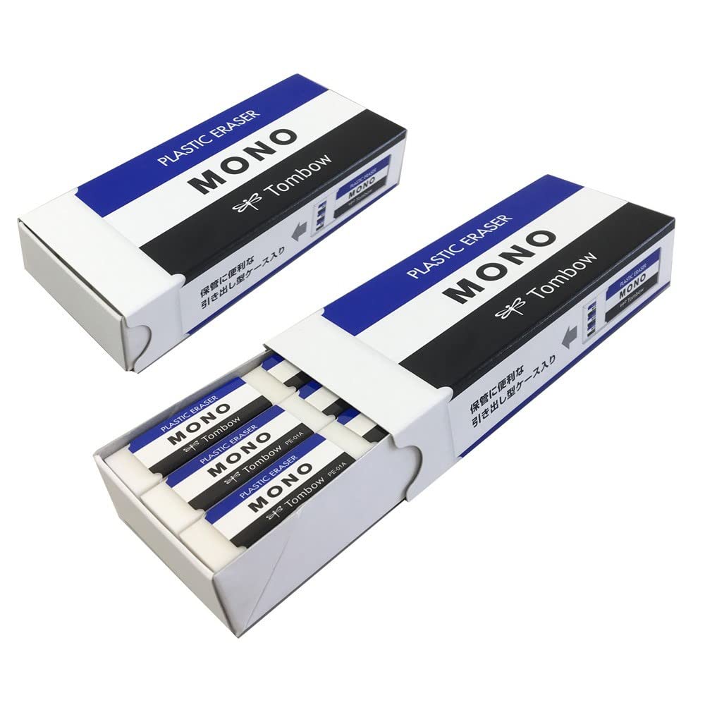 Tombow JHA-061 Rectangular Eraser Mono Mono Box 18 Pieces White