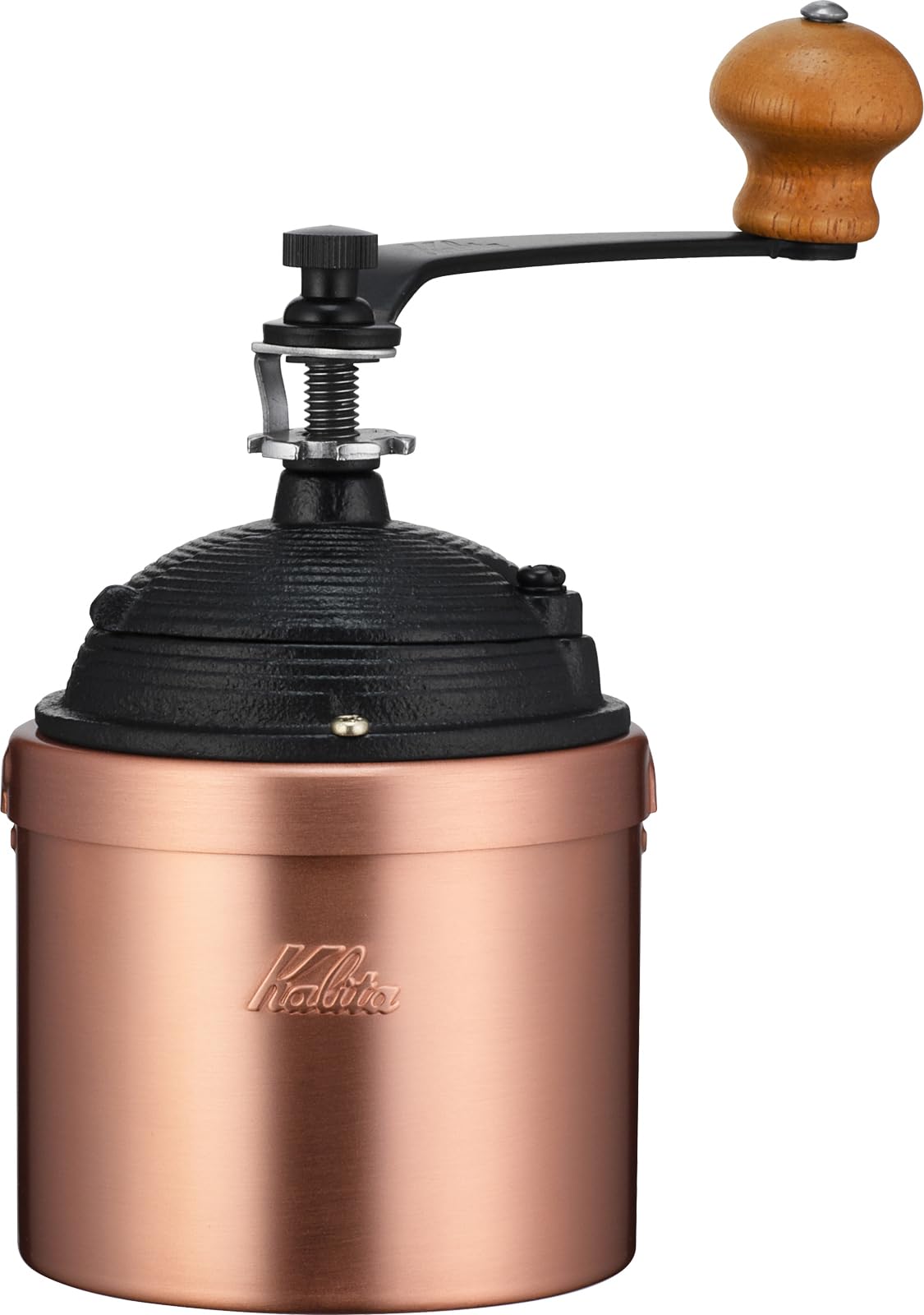 Carita Kalita Copper Hand Grinder Manual Cu-2#42086 Antique Coffee Grinder with Lid