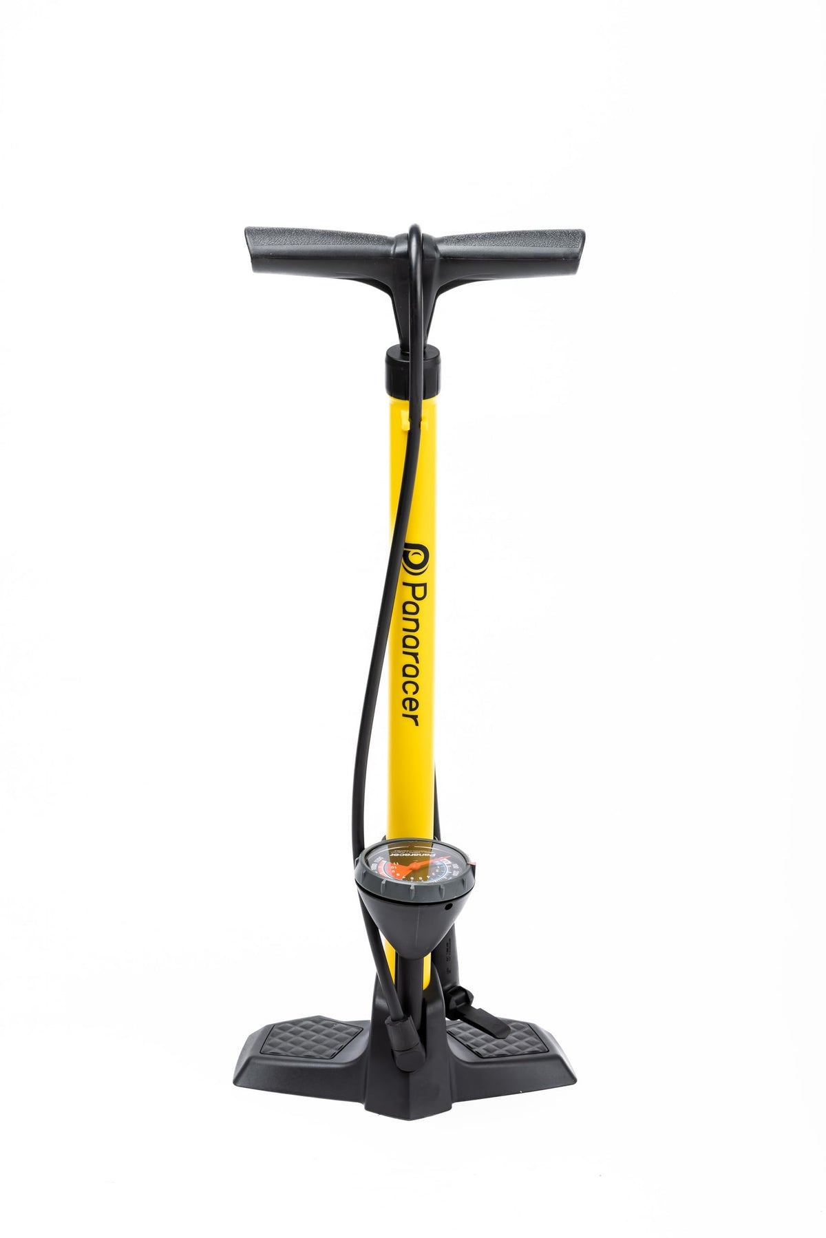 Panaracer BFP-PGAY2-LH Bicycle Air Pump, Long Hose with Air Pressure Gauge, Compatible with All Valves, Yellow, Resin