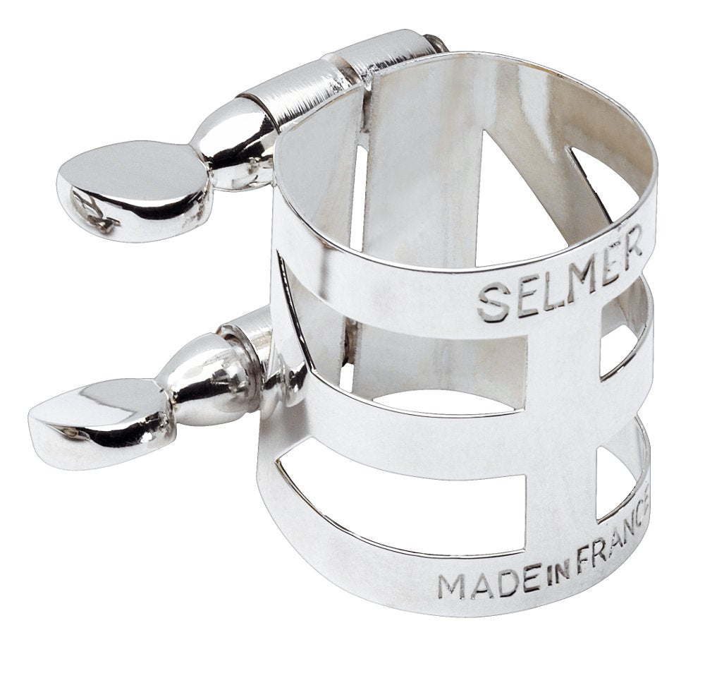 Selmer Alto Saxophone Ligature Silver Plated Finish [For Metal Mouthpiece]