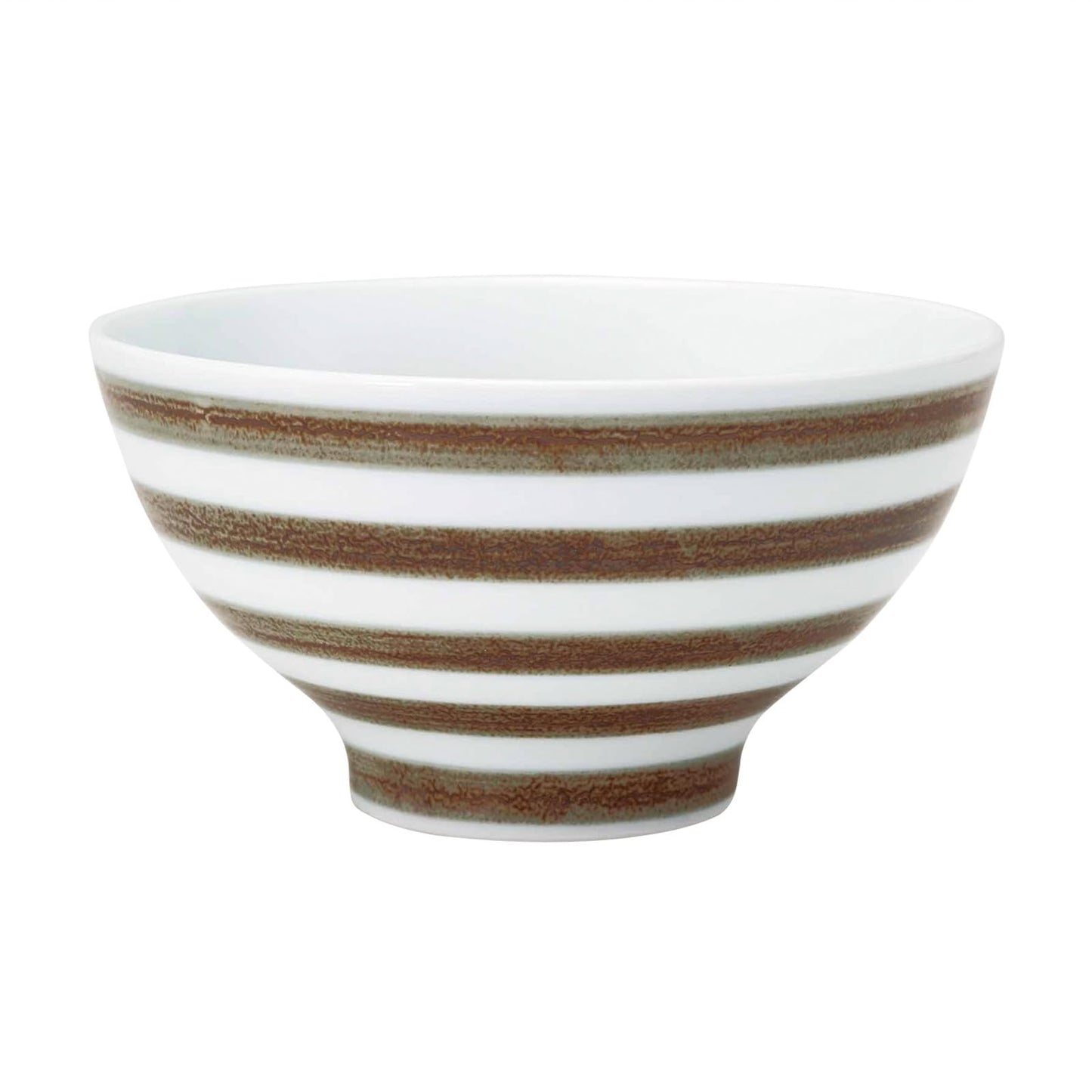 西海陶器(Saikaitoki) Hasamiyaki 49354 es Multi Bowl, Small Bowl, Mini Bowl (S), Border, Brown, Diameter 5.5 inches (14 cm), Brown, Made in Japan