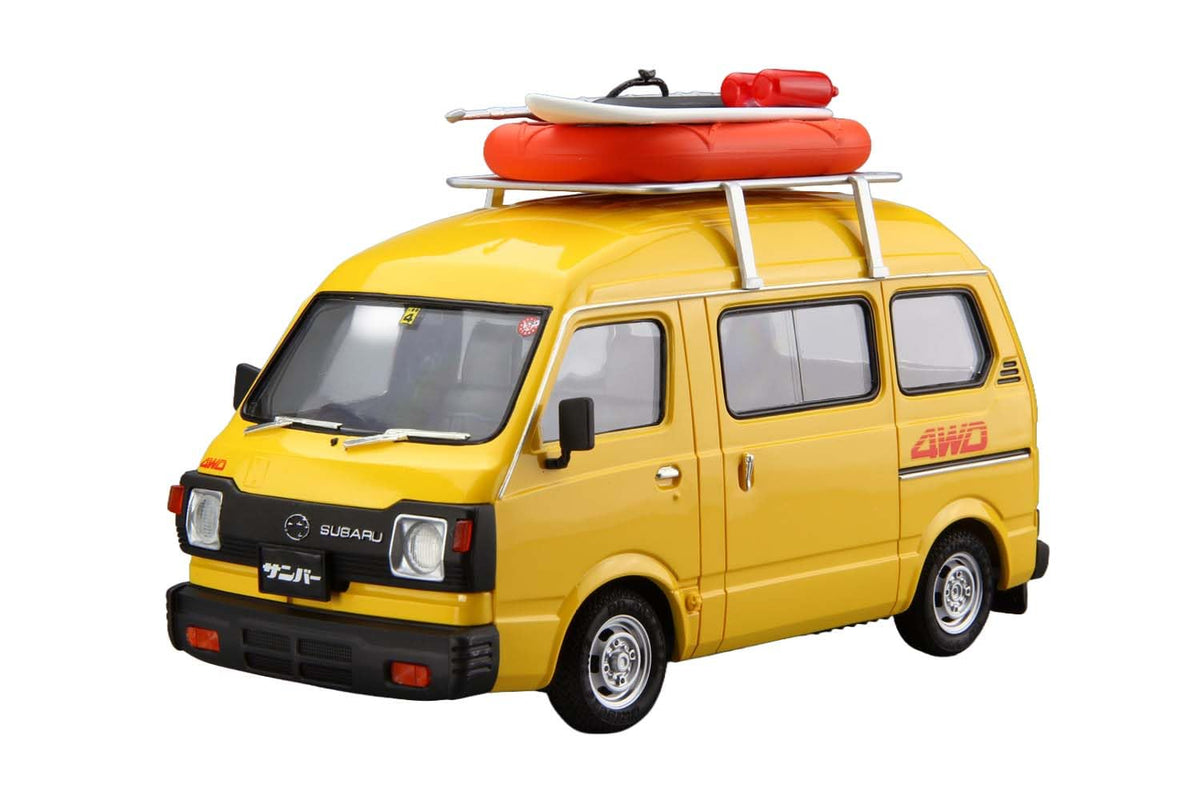 Aoshima Bunka Kyozai Aoshima Model Car No.55 1/24 Subaru K88 Samber High Roof 4WD '80 Plastic Model