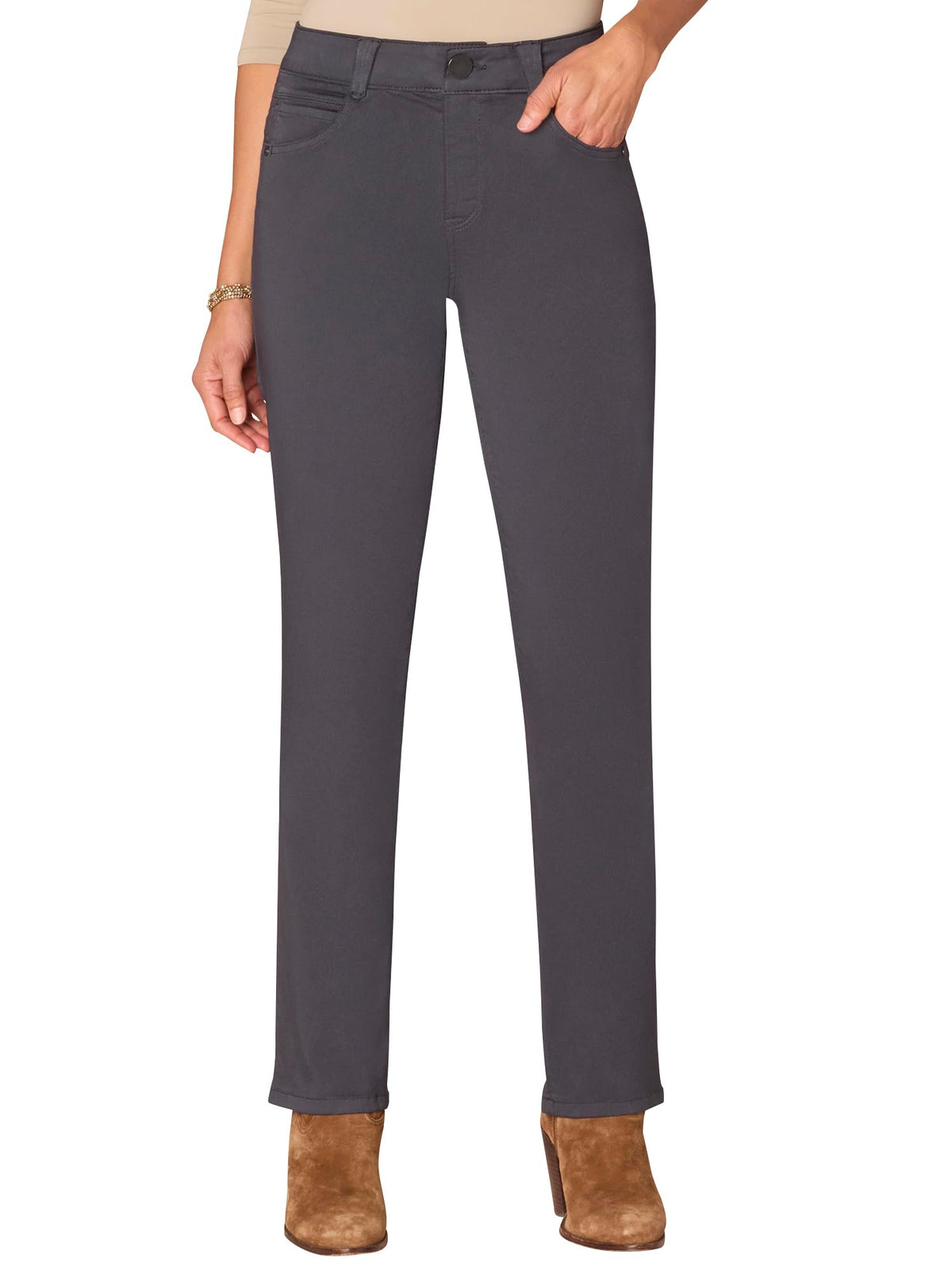 Colored Straight Leg Jeans with Ab'solution Fit