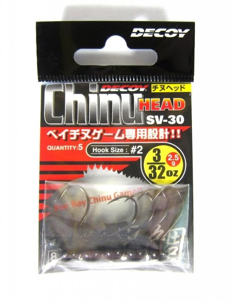 Decoy SV-30 Jig Head Chinu Head Heavy Duty Hook Size 4 , 3/32 oz (3379)