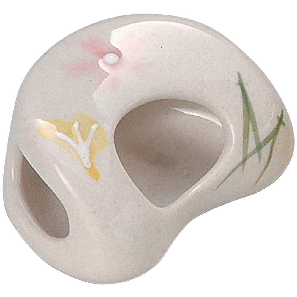 Yamashita Crafts 14086460 Chopsticks Rest, White, 1.8 x 1.4 x 0.9 inches (4.5 x 3.5 x 2.2 cm), Magatama Four Seasons Chopsticks
