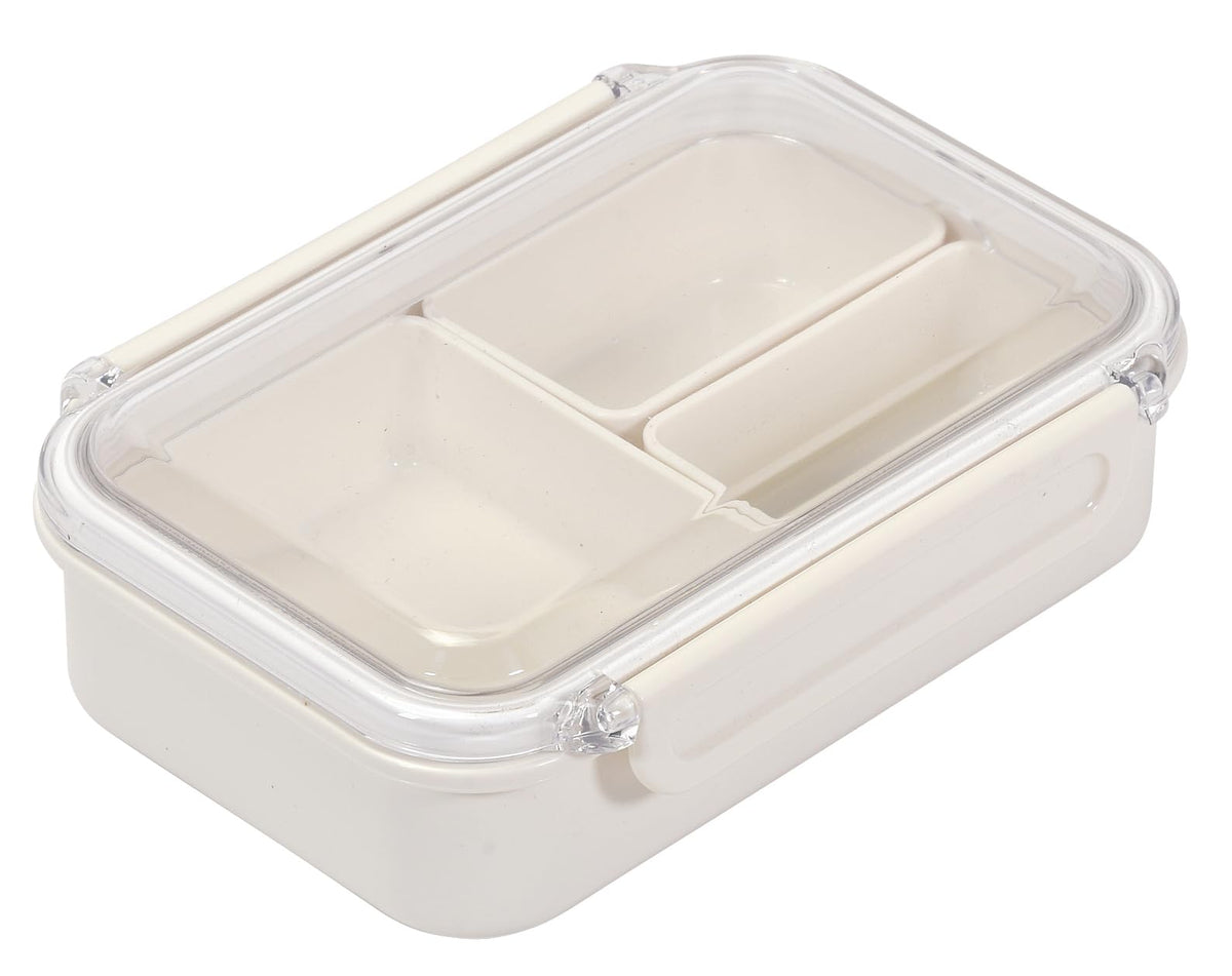 Pearl Metal DC-6001 Home Label Lunch Box with Core 16.9 fl oz (500 ml), Beige, Made in Japan