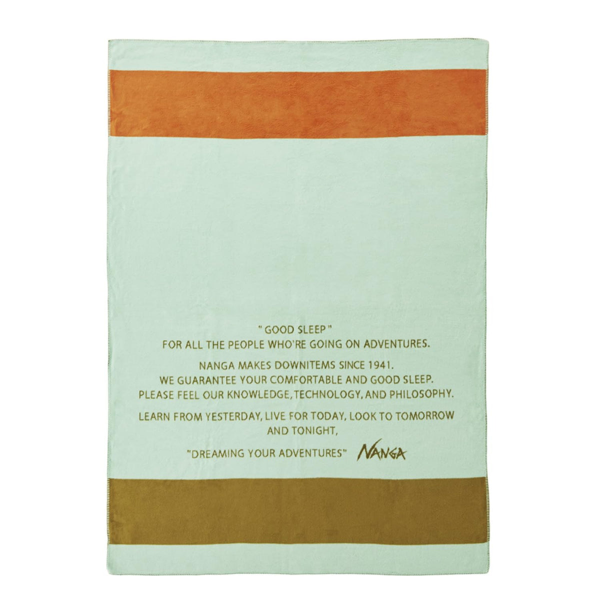 Nanga N1LLMIs4 MINT Camping Accessories Good Sleep Border Cotton Blanket S 2022 Model