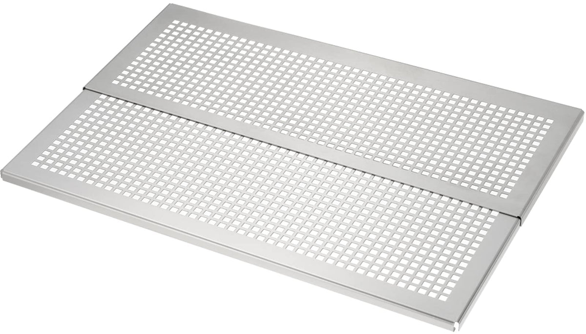 Yoshikawa 1305978 Dish Drainer Rack, Made in Japan, Heavy Duty Slide Plate, Silver, Depth 22.8-16.5 inches (22.8-41.8 cm), Dish Drainer, Kitchen, Sink Tray, Kitchen Basket