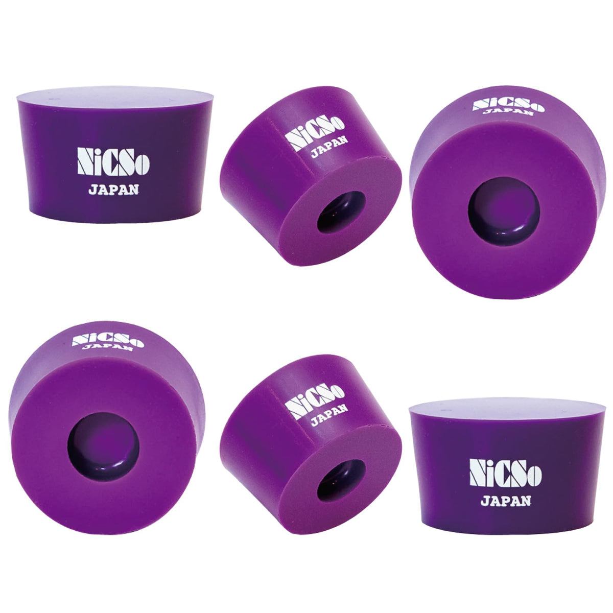 NiCSo Vibration Insulated Polyurethane Gel 3-Point Support Insulator Speaker Blane, Set of 6 BUREEN