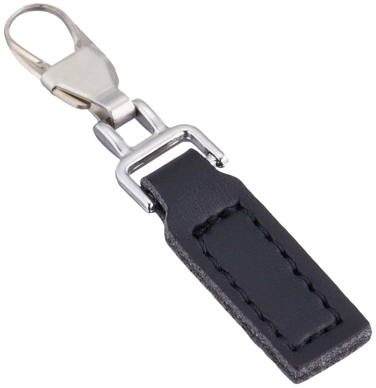 Misasa No. 1234 Zipper Charm, Faux Leather, Black