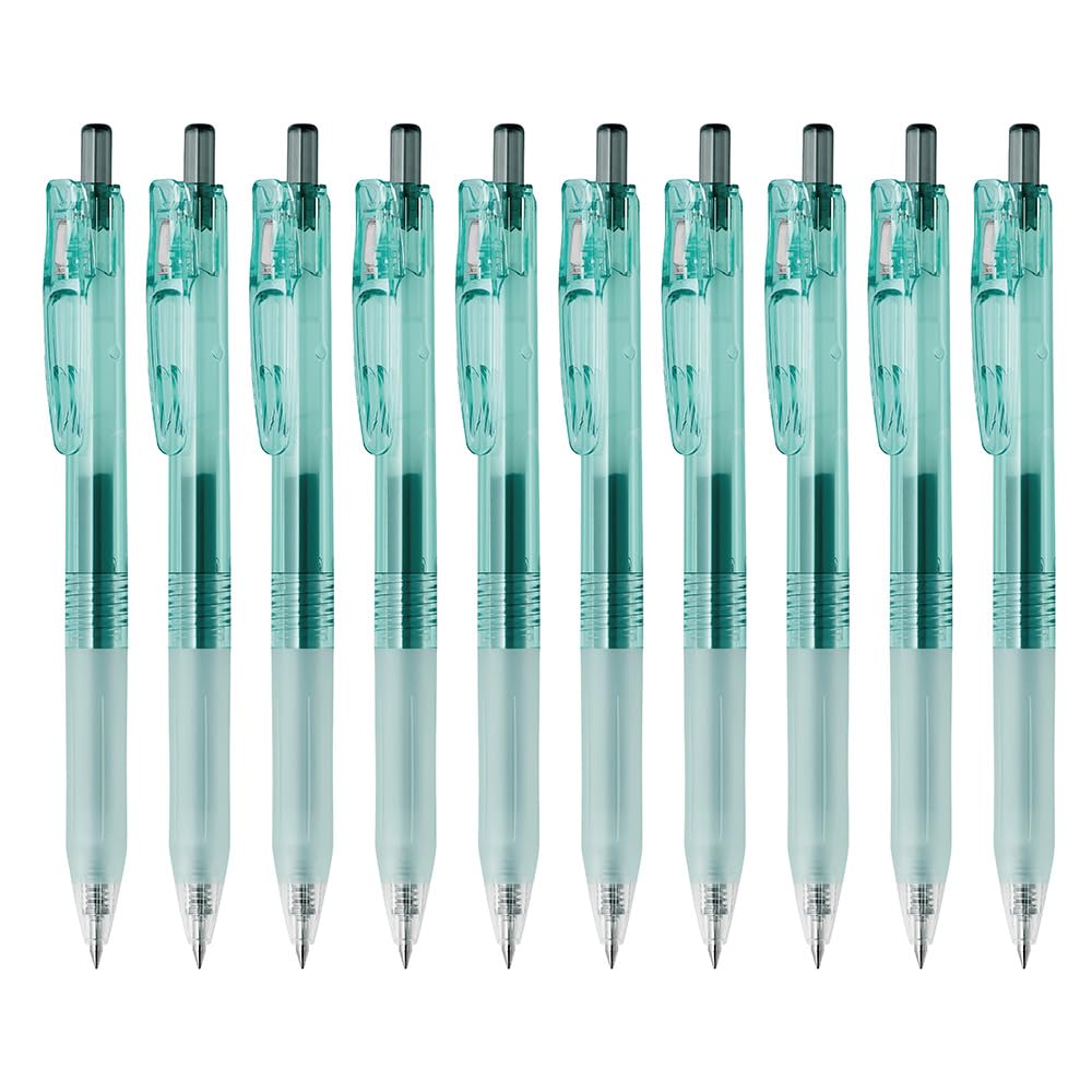 Zebra B-BI-JJ15-OBG Gel Ballpoint Pen Sarasa Clip with Bio Tube 0.5mm Ocean Blue Green Axis Black Ink 10pcs