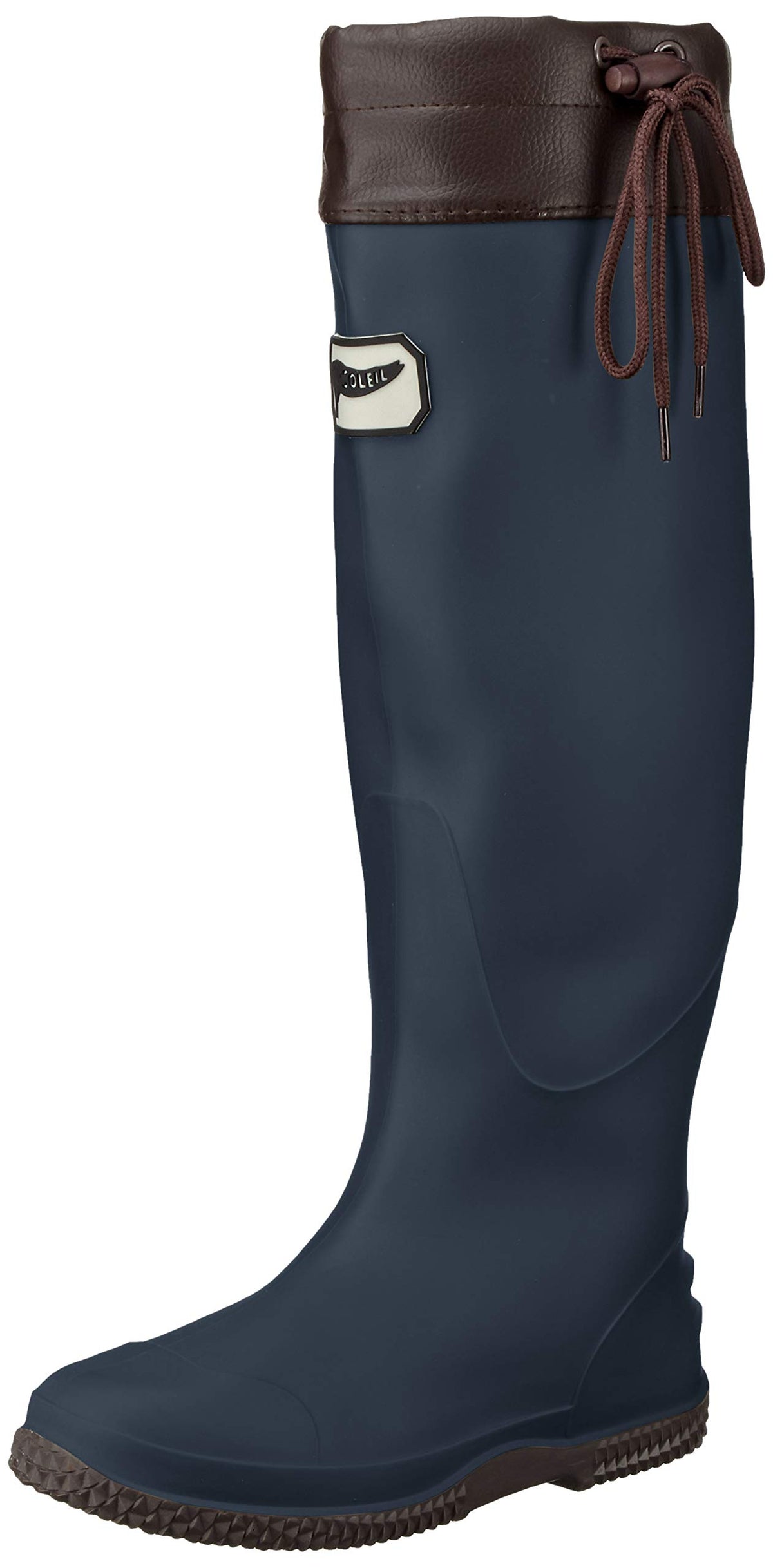 FU-SOLEIL(フーソレイユ) Fusoleil FU5501 Unisex Packable Rain Boots with Storage Bag, navy, 26.5~27.0 cm