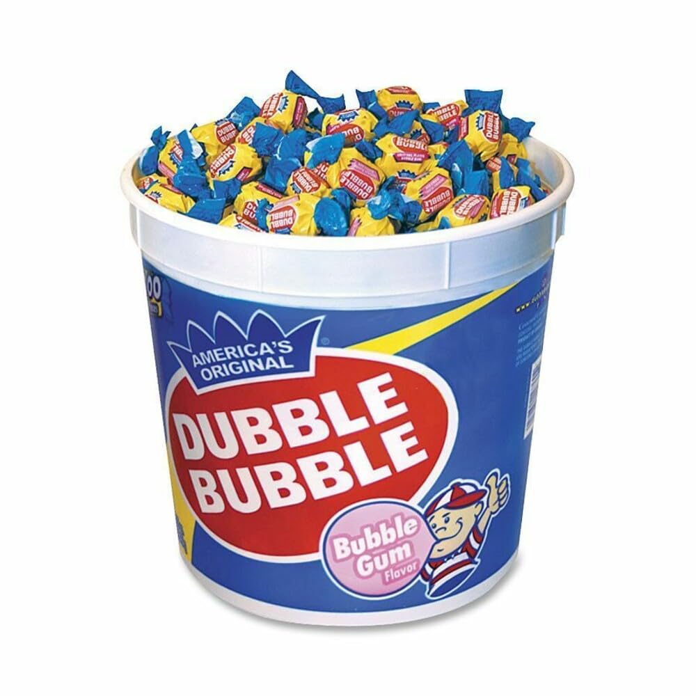 America's Original Dubble Bubble Bubble Gum 47.6 Ounce Value Tub 300 Individually Wrapped Pieces