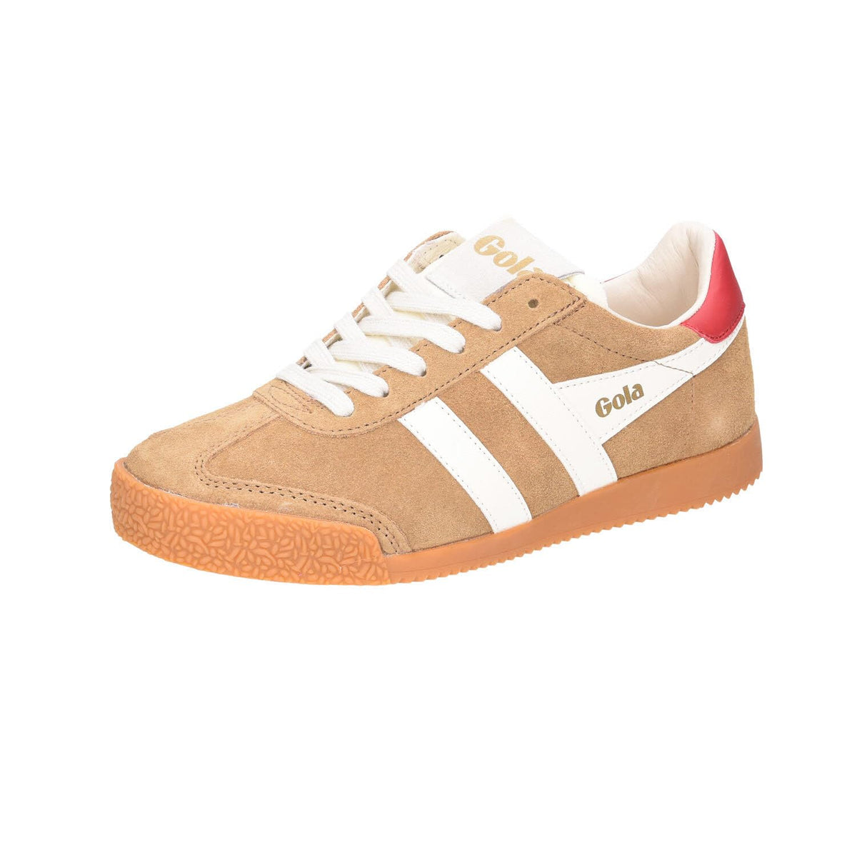 Gola Women's Elan Caramel/Off-White/Deep Red 7 M