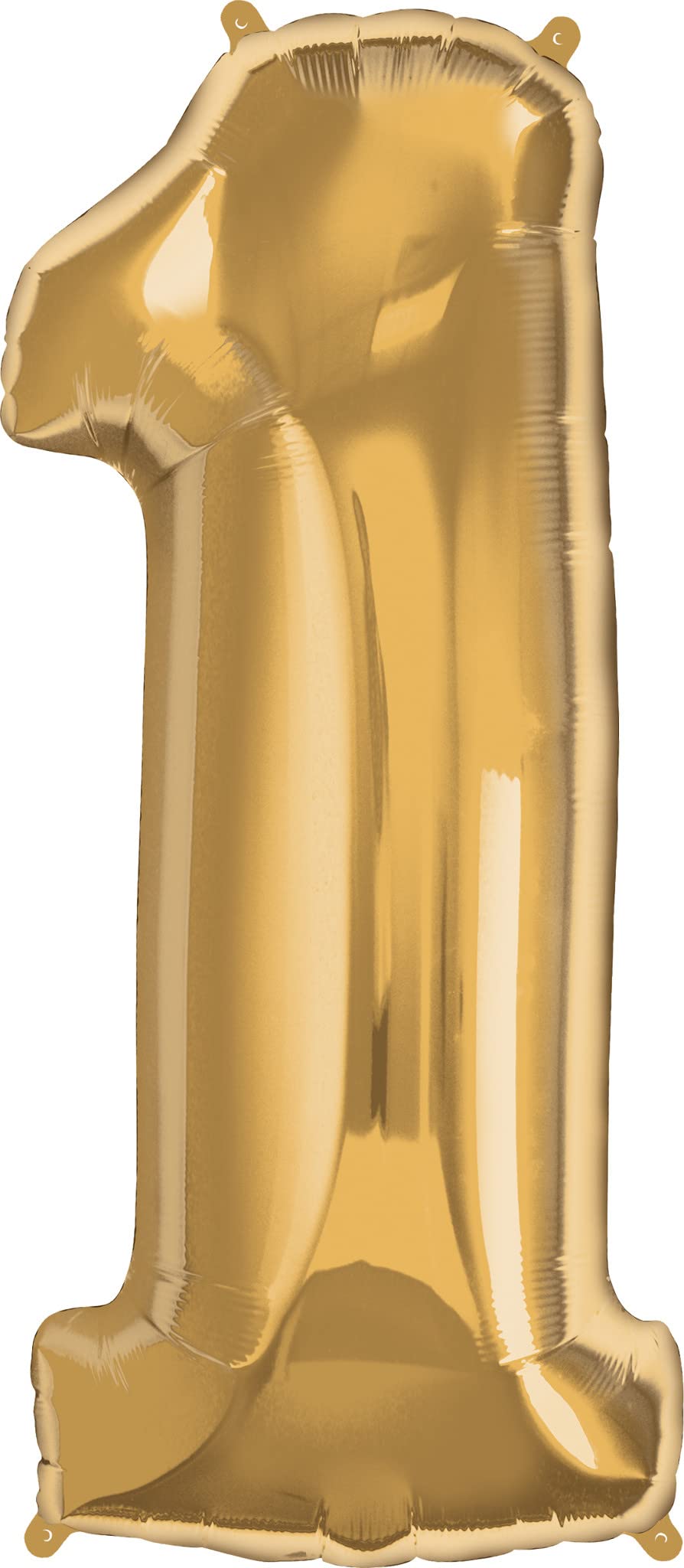 QUALATEX 34" NUMBER ONE METALLIC GOLD BALLOON
