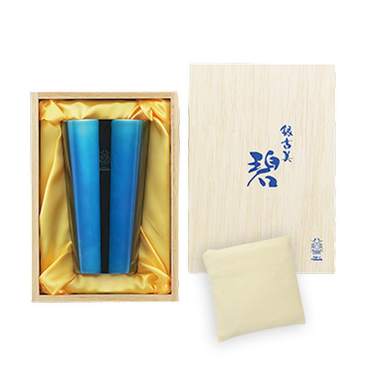 J-kitchens Tumbler Ginfurumi 18-8 Stainless Steel W Structure 10.1 fl oz (300 ml), Made in Japan (Eco Bag Vietnam) Set