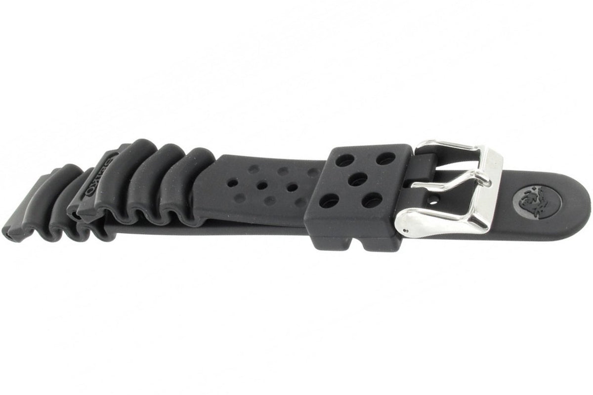 Seiko 4HX0JB Genuine "Monster" Diver Strap 20mm, Black Rubber