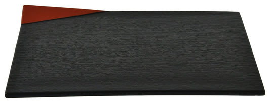 TKG ABS Corner Fold 銘々皿 黒渕 Vermillion 51076980