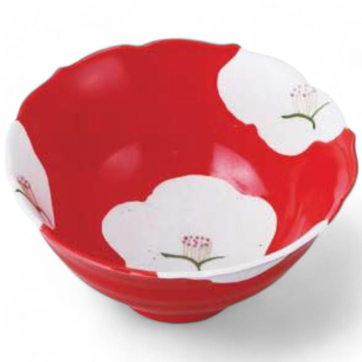 匠美風(Sho Bifu) Takumikaze Arita Ware 4.7 inches (12 cm) Serving Plate, Red Plum Rokubei, Inner Included, Made in Japan
