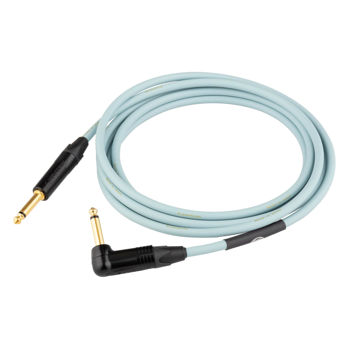 KAMINARI ACOUSTIC GUITAR CABLE 10ft (3m) Straight to Angle SL (Japan Import)